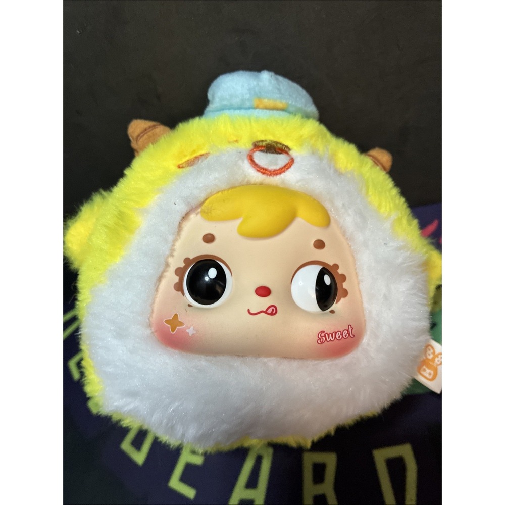 Sweet Tyke Sheep Plush Keychain White Yellow Collectible Animation Opens C3